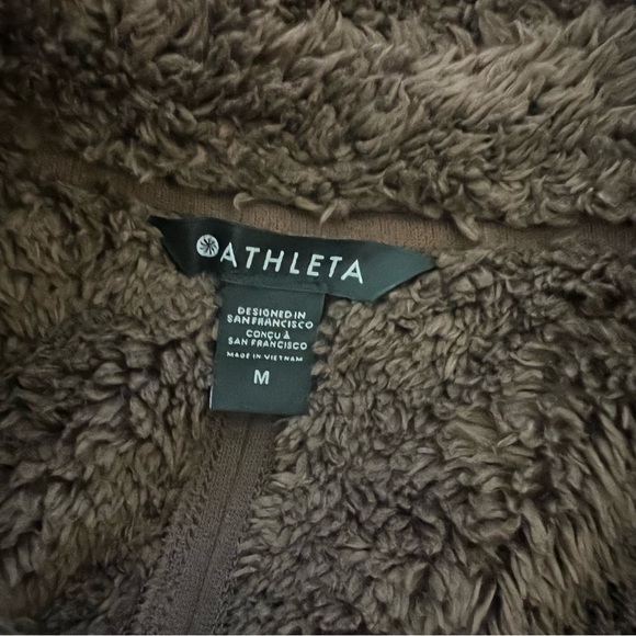 Athleta Westbound Brown Sherpa Jacket Size M - Picture 7 of 8